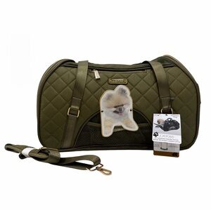 Joan & David 20'' Diamond Quilted Nylon Travel Pet Carrier Duffle.
